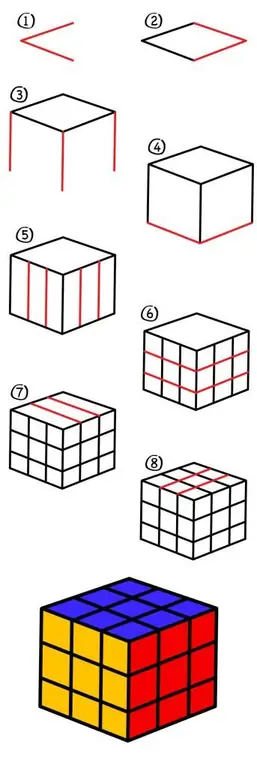 Rubiks terning tegning