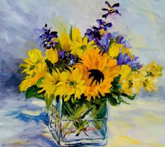 Oil paintings on canvas flowers