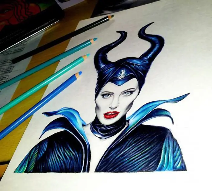 cara menggambar maleficent