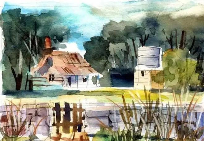 sketches in watercolor