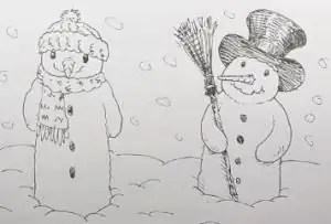 Que lindo desenhar um boneco de neve?