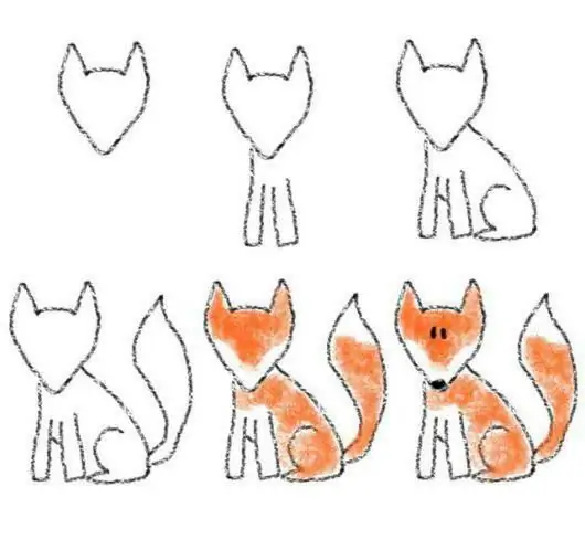 comment dessiner un renard avec un crayon étape par étape pour les débutants