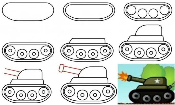 como desenhar tanques com um lápis