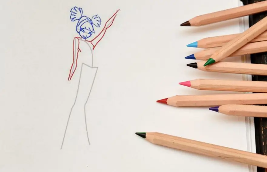 dessiner une fée avec un crayon