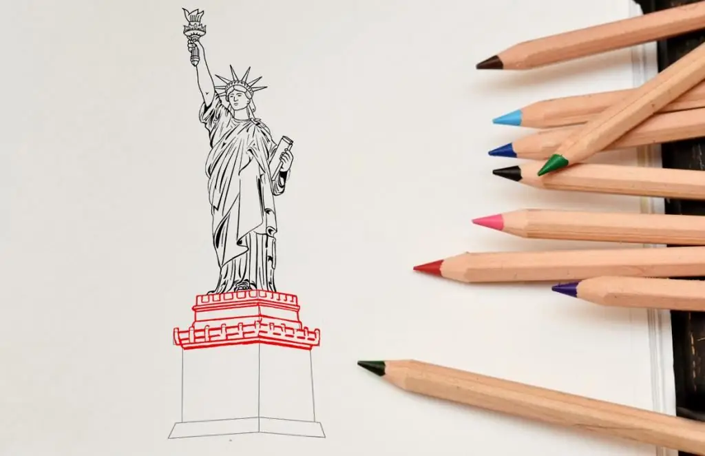 Draw the Statue of Liberty - Stage 13