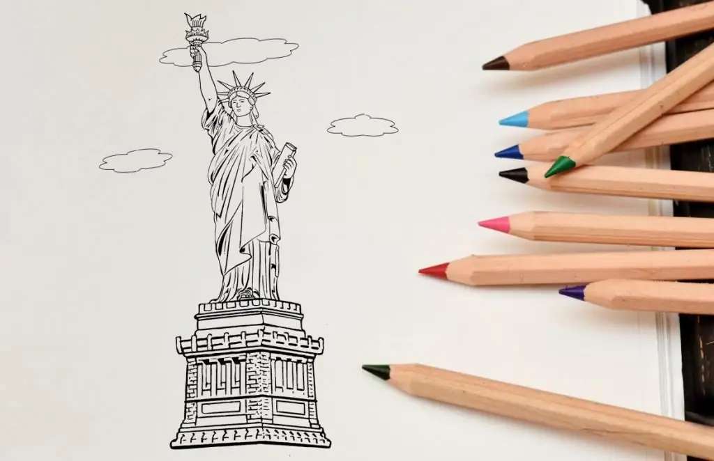 Draw the Statue of Liberty - Stage 14