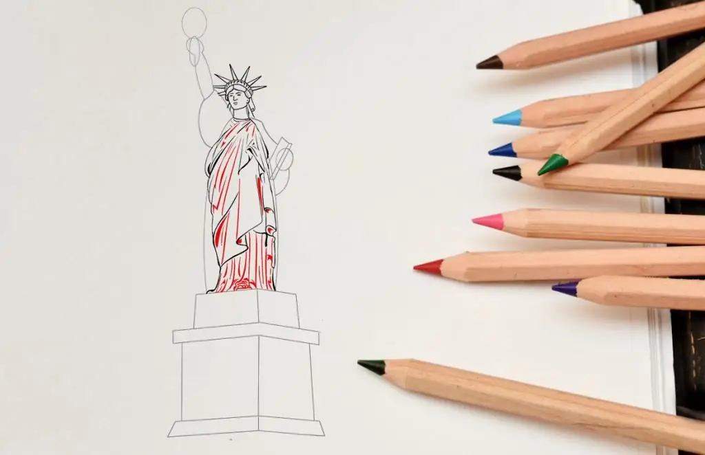 Draw the Statue of Liberty - Stage 9