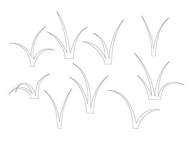 reed leaf outline