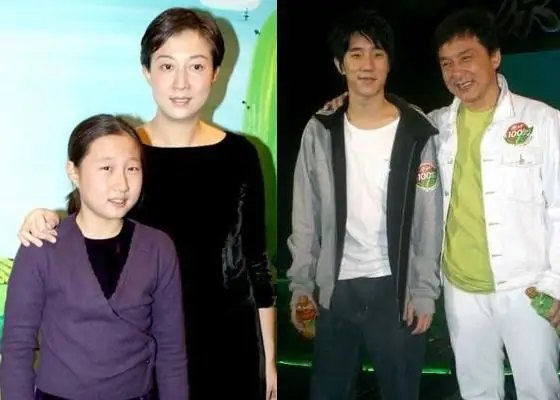 Jackie Chans familie. De bedste film med Jackie Chan. Jaycee Chan og Etta Wu Zholin