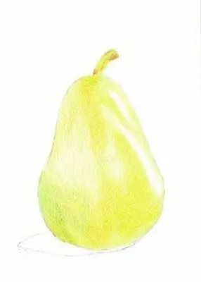 how to draw a pear with a pencil