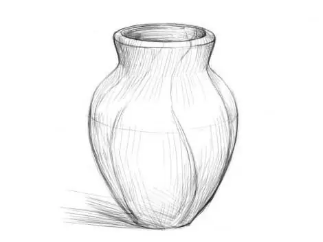 how to draw a vase