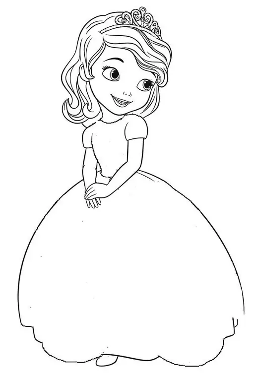 How to draw Princess Sofia: step by step instructions