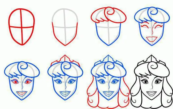 como dibujar princesas disney