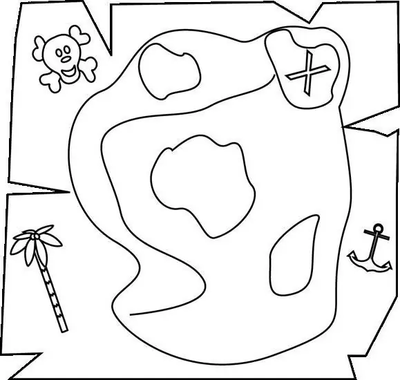 how to draw a treasure map for kids